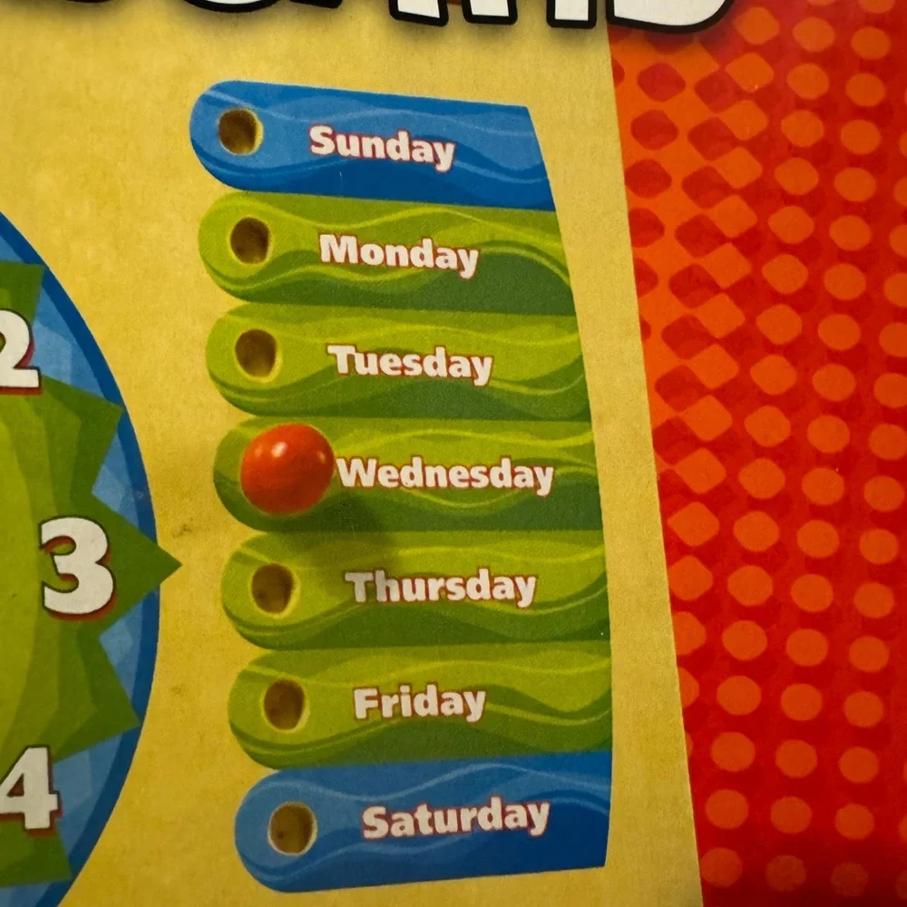 SimplyFun Tibbar's Everyday Big Board Wooden Educational Calendar & Clock NIB